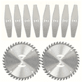 thumbnail image 1 of 10Pack Grass Trimmer Blade Heads Replacements,Cordless Electric String Trimmers Metal Blade,Carbide Blade Tip Brush Cutter Trimmer Blade for Electric Lawn Mower Set (Silver), 1 of 10