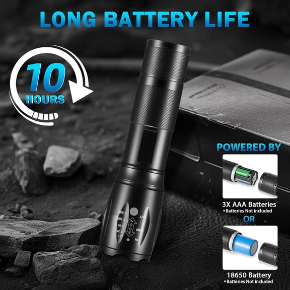 12Pack LED Flashlights High Lumens, 5Mode Tactical Flashlight for Home, Small Flashlights Powerful, Pocket Flashlight Battery Powered, Adjustable Torch Light, Mini Flash Light for Emergencies Camping