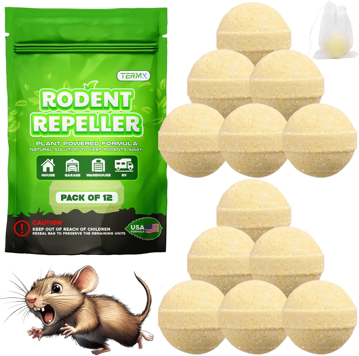 12Pack Natural Peppermint Oil Moth Balls for Indoor Use Mothballs for ...