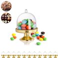 thumbnail image 1 of 12Pack Plastic Mini Cake Stand with Dome Cover,Candy Cupcake Containers,Gold Holiday Supplies for Indoor and Outdoor Use, 1 of 7