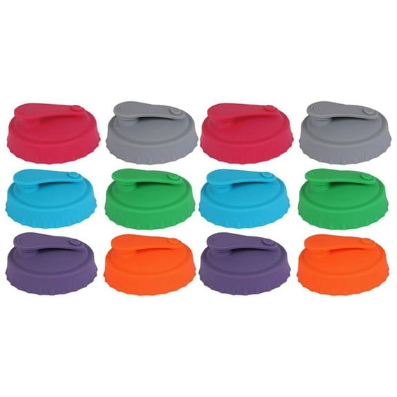 12Pack Silicone Can Lids - Reusable  Can Lids for Standard Size Cans Soda, Silicone Can Tops for Soda/Beer/Juice