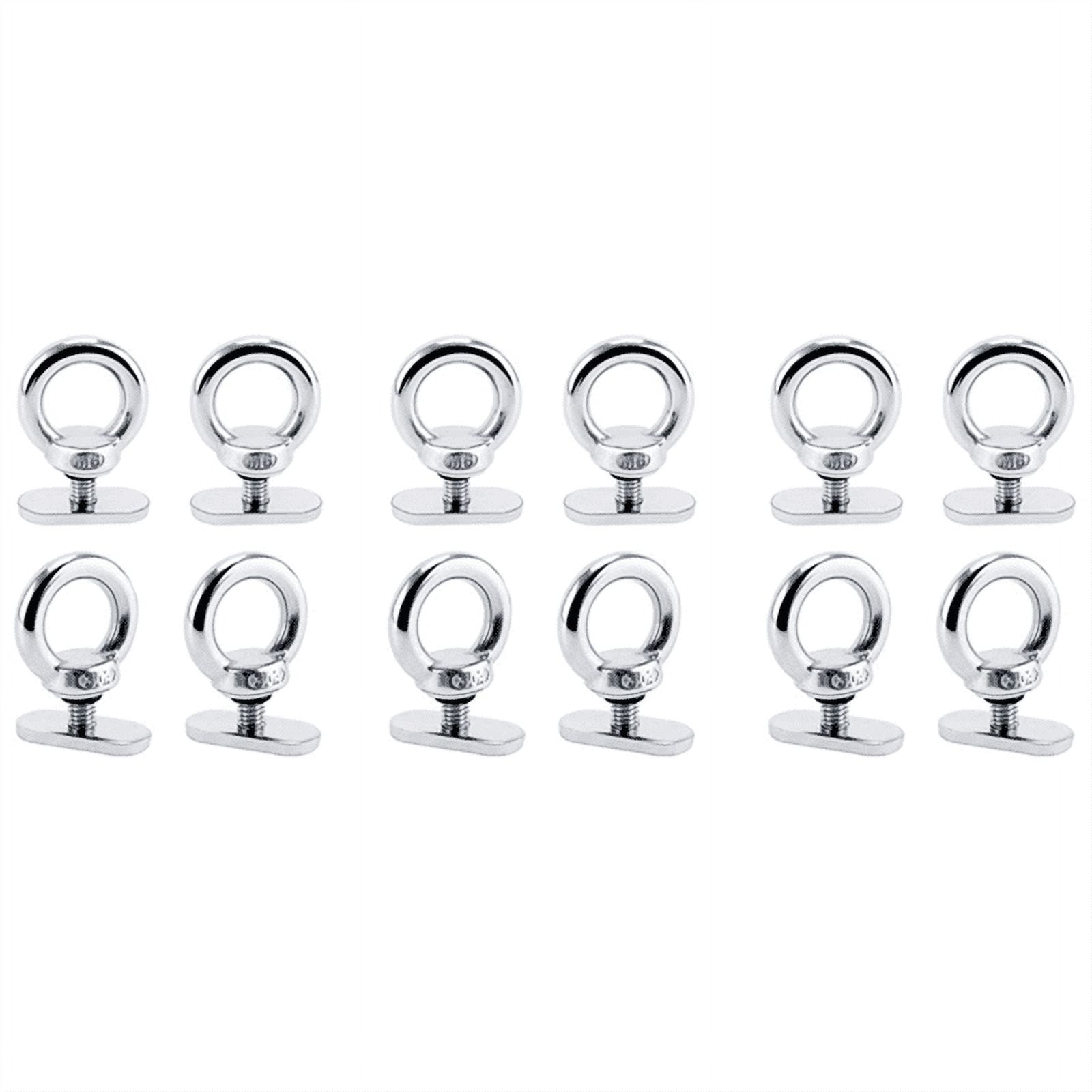 12Pack Stainless Steel Kayak Track Mount Tie Down Eyelet Rail Accessory for Kayak Canoe Boat