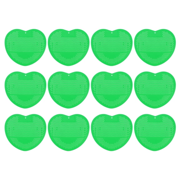 12Pack Urinal Screen Deodorizer, Anti-Splash Anti-Clogging Urinal Cakes, Green