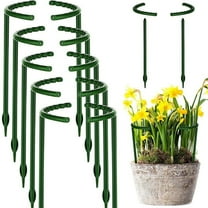12Packs Plant Support Stakes Half Round Plant Stakes for Indoor Plants, Garden Flower Support, Plant Cages for Tomato,Monstera, Peony, Hydrangea, Climbing Plants