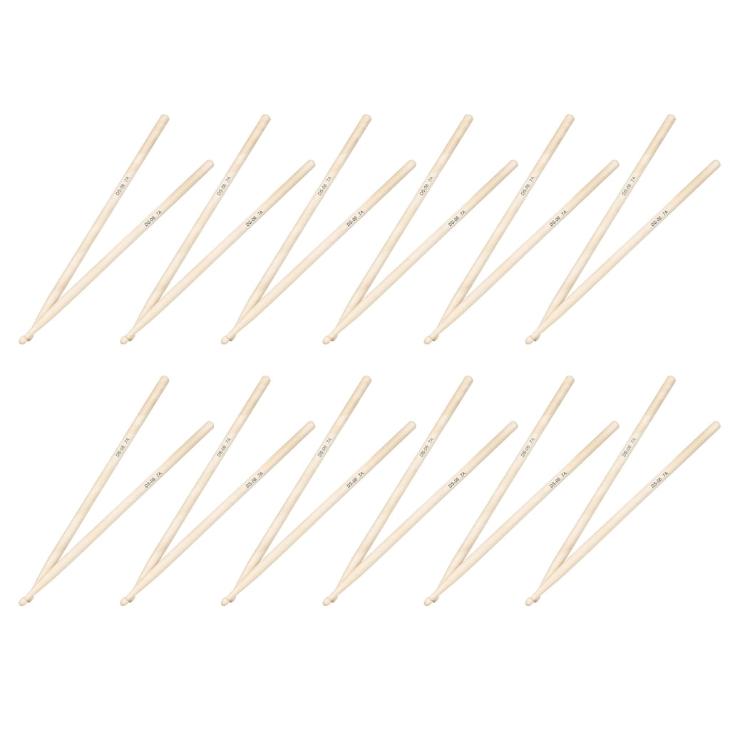 12Pair 5A/7A Maple Wood Drum Stick Practical Drumstick for Adults and Kids