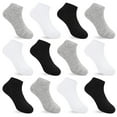 thumbnail image 1 of 12Pairs Kid Breathable Athletic Ankle Socks Boys Girls Cotton Low Cut Socks, 1 of 6