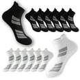 thumbnail image 1 of 12Pairs Unisex Low-Cut No-Show Sports Socks Cotton Ankle Compression Athletic Running Thin Sock Women and Men(Mixed), 1 of 6