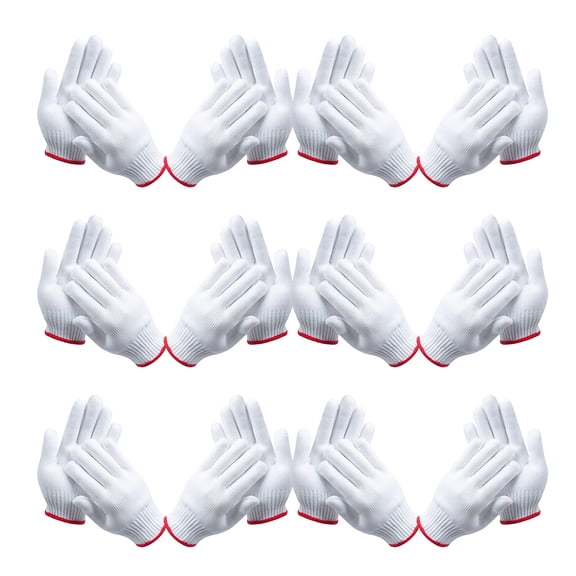Alasum 12Pairs Thick Cotton Yarn Gloves for Painting Gardening and Warehouse Use
