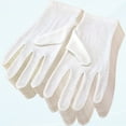 thumbnail image 1 of 12Pairs White Cotton Gloves for Eczema and Dry Hands - Linen Breathable Work Gloves - Soft Moisturizing SPA Jewelry Inspection Gloves - Stretch Fit Cloth Gloves for Most Women, 1 of 5