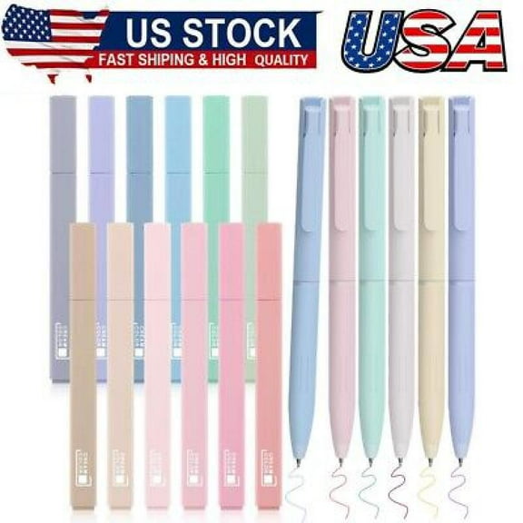 12Pastel No Bleed Highlighters and 6Multicolor Fineliner Pens Set,Cute Aesthetic