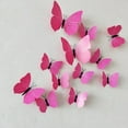 thumbnail image 1 of 12Pc Clearance Under $3 Butterfly Wall Stickers Butterfly Decal Pvc For Wall Pink Butterfly Sturdy Pink, 1 of 8