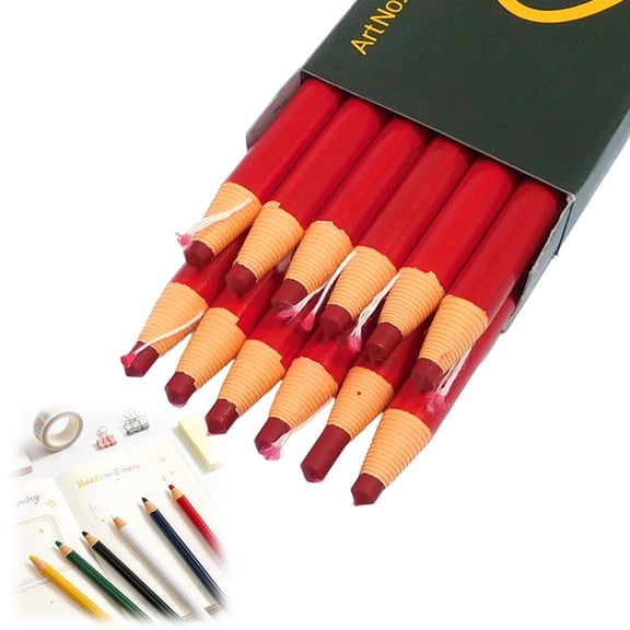 12Pc Clearance Under $5 Twistable Crayons Art Crayon For Classroom, Wood Red Red