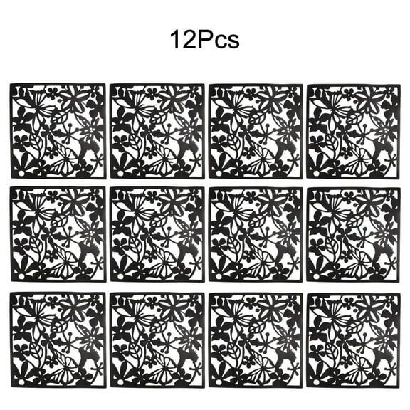12Pc Screen Hanging Panel Curtain Partition For Middle Partition Diy Art Decoration Hollow Flower Screen Partition