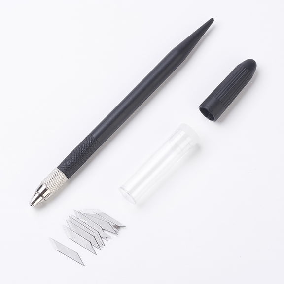 12Pc Spare Blades Wood Carving Tools Craft Sculpture Engraving Utility Knife Hand Tools Stainless Steel Color 140x9mm 24x4mm