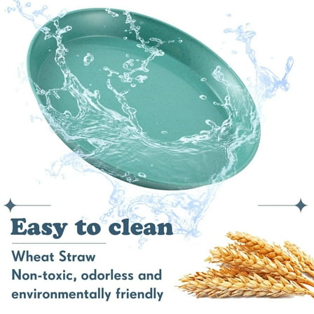 12Pc Whisker Fatigue Relief Cat Bowl 6In Round Shallow Cat Food Dish,Wheat Straw