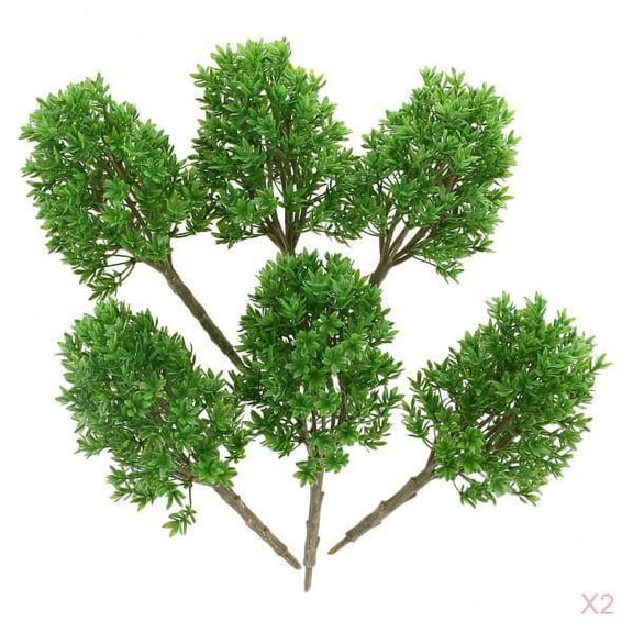 12Pcs 1/30 Scale Light Trees Models MIniature Layout Wargame