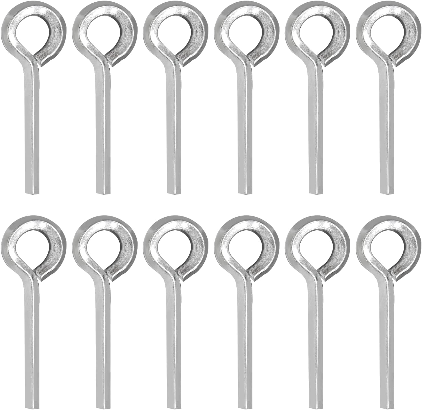 12Pcs 1/8" Hex Dogging Key Standard with Full Loop, Allen Wrench Door