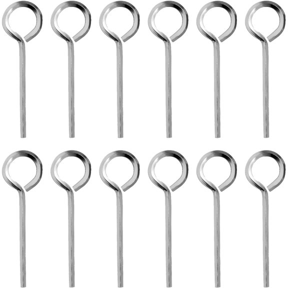 12Pcs 1/8" Hex Dogging Key Standard with Full Loop, Allen Wrench Door Key for Push Bar Panic Exit Devices Crash Bar Gym door solid Metal - Silver