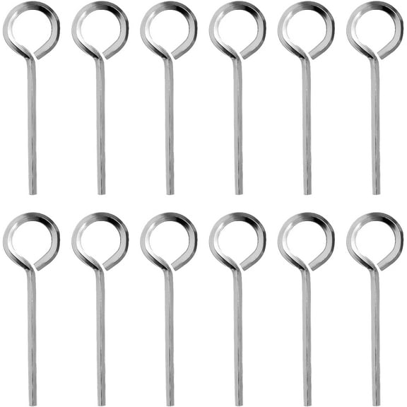 12Pcs 1/8" Hex Dogging Key Standard with Full Loop, Allen Wrench Door Key for Push Bar Panic Exit Devices Crash Bar Gym door solid Metal - Silver