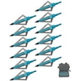 thumbnail image 1 of 12Pcs 100 Grain 3 Blade Crossed Broadhead Screw-in Arrows Tips for Compound Bow Crossbow Archery Hunting with Broadheads -Blue, 1 of 9