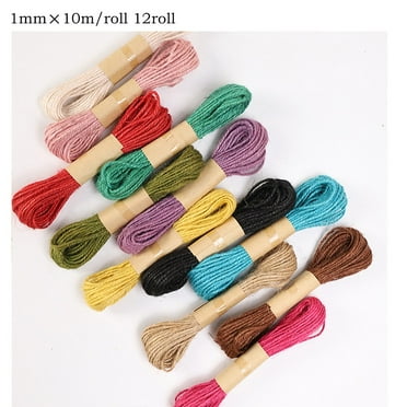 12Pcs 10M/Pc Natural Jute Rope Craft Cord Rope For Arts Crafts Diy Gift Packing
