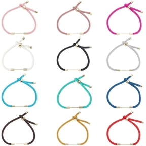 12Pcs 12 Colors Cord Bracelet Adjustable Nylon Bracelets Bulk Colorful Metal Brass Golden Knots Thread Rope Beaded Chain Friendship Bracelet DIY Crafts Findings