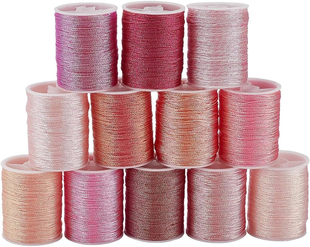 12Pcs 19.69 Yards Sewing Thread Variety Pack Kit Colorful Embroidery ...