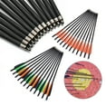 thumbnail image 1 of 12Pcs 20 Inch Carbon Crossbow Bolts Hunting Archery Arrows with 4" Vanes Replaced Arrowhead Tips, Orange, 1 of 8