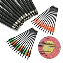 12Pcs 20 Inch Carbon Crossbow Bolts Hunting Archery Arrows with 4" Vanes Replaced Arrowhead Tips, Orange