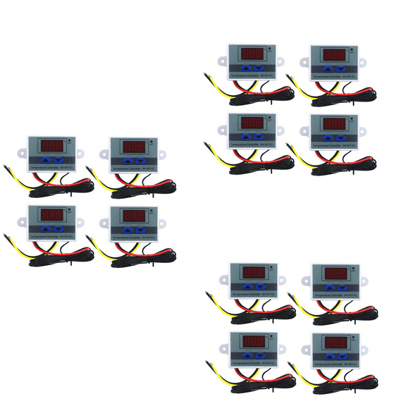 12Pcs 220V Ac Digital Led Temperature Controller Xh-W3001 for Incubator Cooling Heating Switch Thermostat Sensor