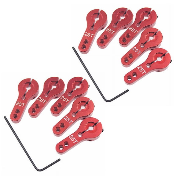 12Pcs 25T Aluminum Horn M3 Threads Steering Arm High Torque Servos Motors Parts RC Car Plane Boat