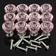 thumbnail image 1 of 12Pcs 25mm Crystal Glass Dresser Drawer Knobs Diamond Plated Shape Door Handle Pull Knobs Cabinet Furniture Handles Knobs, 1 of 6