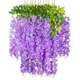 thumbnail image 1 of 12Pcs 3.6Ft Purple Wisteria Vines - , Hanging Garlands, for Wedding/Home Decor, 1 of 6