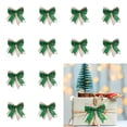 thumbnail image 1 of 12Pcs 3.9" Christmas Bow Decorations, Burlap Mini Wreaths Bows, Small Christmas Tree Bow, Gift Box Bow Ties, Xmas Decorative Bows Ornaments for Home Christmas Party, 1 of 1