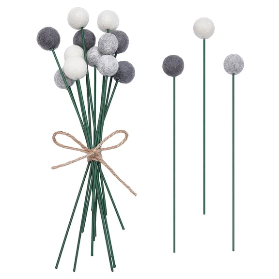 12Pcs 3 Colors Wool Artificial Flower Mixed Color 215mm 4pcs/color