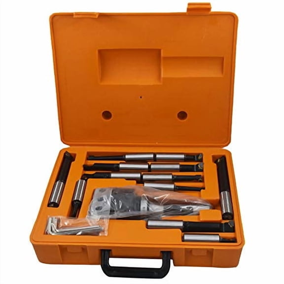 12Pcs 3 Inch Boring Head R8 Shank 3/4 Inch Carbide Boring Bar Boring Head Bar Milling Set$$Tools & Hardware Other