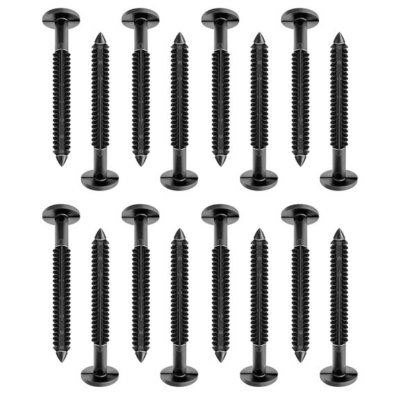 12Pcs 3 Inch Vinyl Shutter Fasteners Strongest Plastic Shutter Screws Window Shutters Hardware Exterior Spikes Loks for Fixing and Installing Decorative Exterior Vinyl Shutters