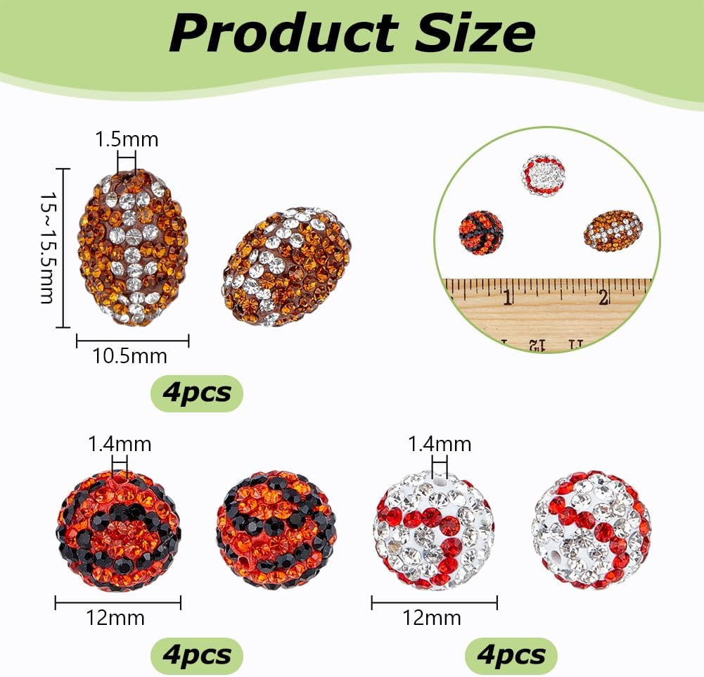 120Pcs 3 Styles Rhinestone Beads For Jewelry, Rhinestone Spacer...