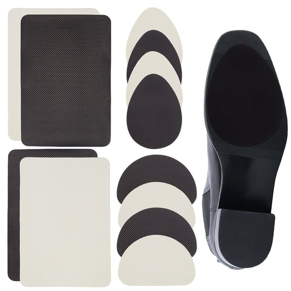 12Pcs 3 Styles Shoe Sole Repair Rubber Sole Replacement Self-adhesive Anti-Slip Shoe Bottom Pads Mixed Shapes 60.5-149x90-98x1mm