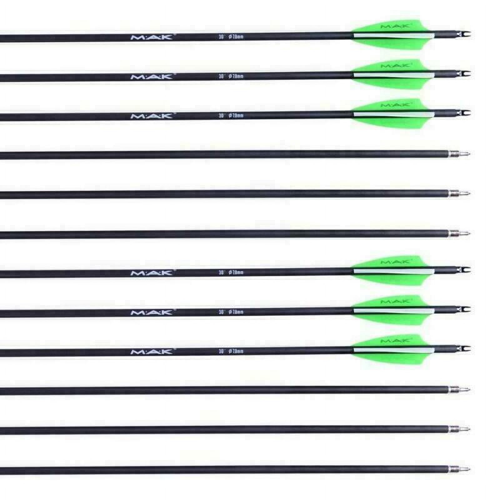 12Pcs 30'' Mixed Carbon Arrows Practice arrows Removable Tips For ...