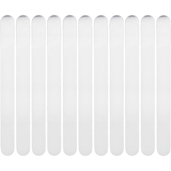12Pcs 304 Stainless Steel Flat Ring Blanks Stamping Blanks Finger Ring Finding Stainless Steel Color 52x5x1mm