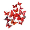 thumbnail image 1 of 12Pcs 3D Lifelike Butterfly Wall Decals, Realistic Vivid Decorative Wall Stickers, Easy to Apply Eye-Catching Wall Art, Ideal for Home Bedroom Living Room Nursery Party & DIY Home Decoration,Red, 1 of 9