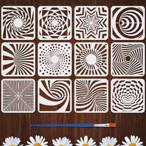 12Pcs 3D Spatial Geometry Stencils