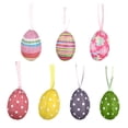 thumbnail image 1 of 12Pcs 3D Vintage Paper Mache Foam Egg Hanging Ornaments For Easter Decoration, Easter Foam Colored Paper Egg Hanging Party Decoration With Retro Pictures Rabbits Chicks Flowers, 1 of 8