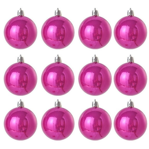 12Pcs 3cm Mini Electroplated Christmas Ball Ornaments, Multi-Color Shatterproof Plastic Decor, Hanging Baubles for Home & Commercial Xmas Tree Decor