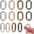 thumbnail image 1 of 12Pcs 4 Colors Spring Gate Rings Oval Spring Key Rings Alloy Carabiner Clips, 1 of 5