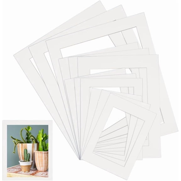 12Pcs 4 Styles Hollow Rectangle Paper Picture Frame Accessories DIY Photo Frame for Wall Decoration White 187~304x127~252x1mm for DIY