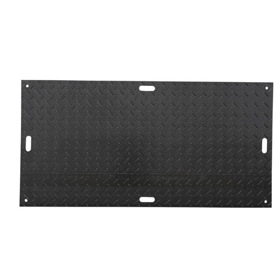 12Pcs 4' x 8' Ground Protection Mats w/ 22 Pcs Single Connectors - Double Sided Diamond Plated Tread Design High Density Polyethylene Mat, Easily Supports 120 Ton Loads on Lawns, Dirt