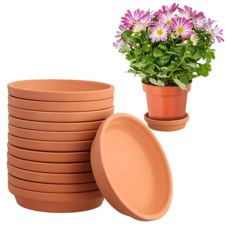 Coofit 12Pcs Terracotta Plant Saucers 4x5 Inch Durable Flower Pot Trays  Indoor Outdoor - Walmart.com