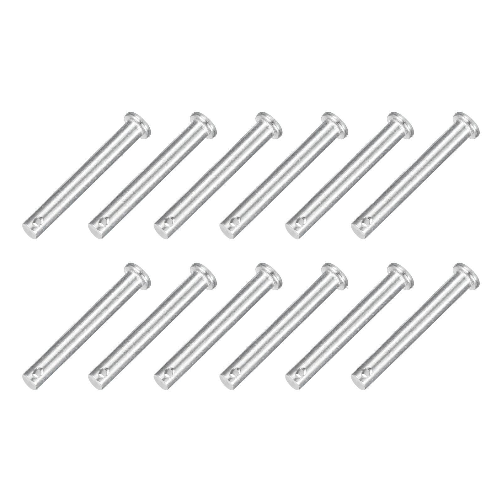 12Pcs 5/16" x 2-3/8" Single Hole Clevis Pins, 304 Stainless Steel Flat Head Pins